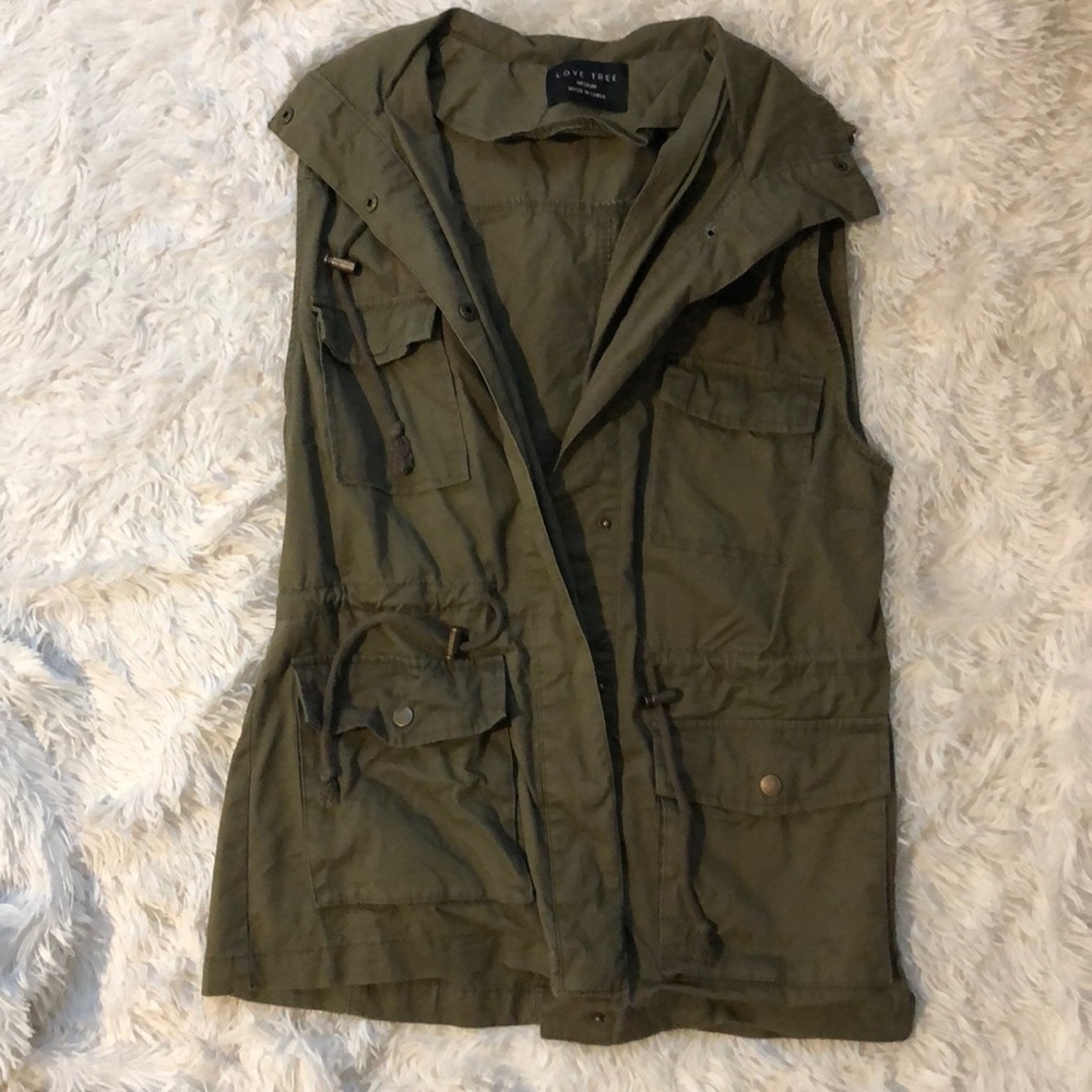 Army green utility vest